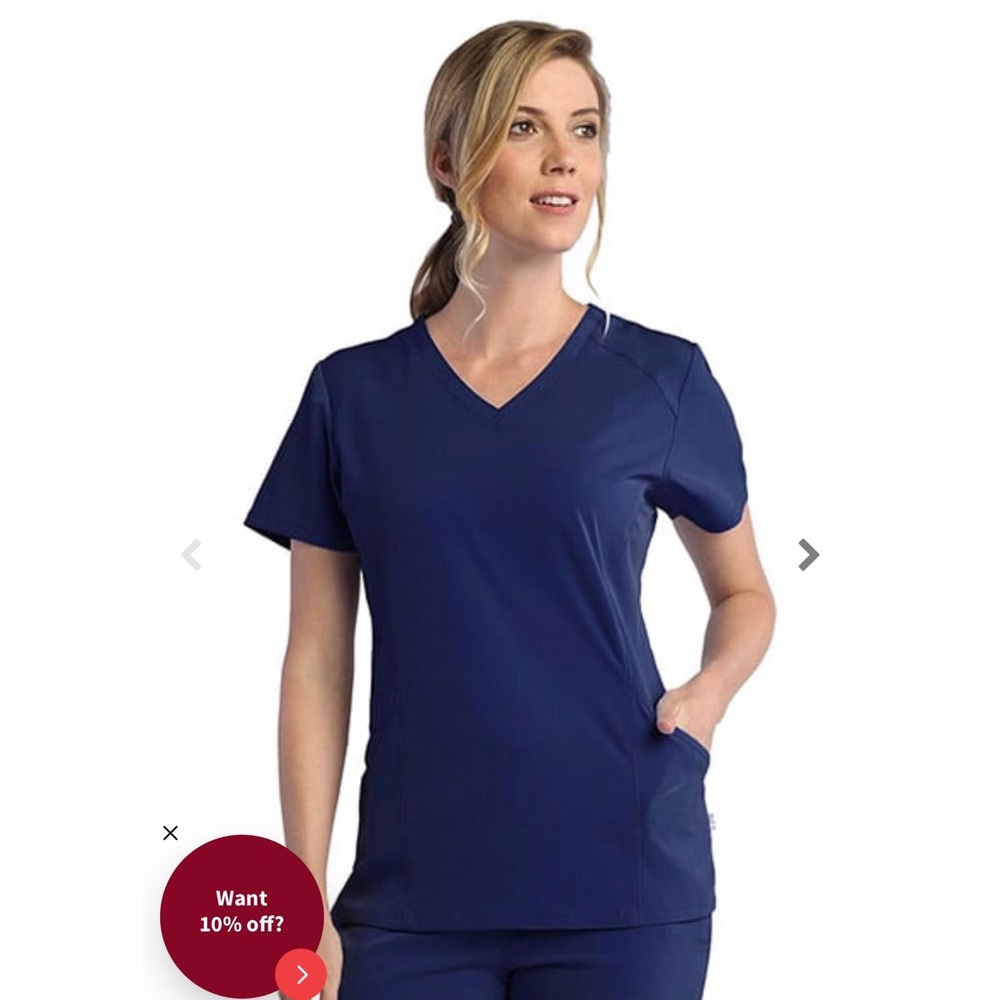 MAEVN Pure Soft Women’s Scrubs Top - Navy, Small